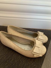 Cream Sparkly Party Shoes