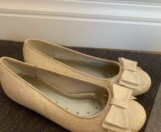 Cream Sparkly Party Shoes