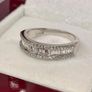 Platinum IGI Certified Natural Diamond (VS/E-F) Half Eternity Band Ring Image 6