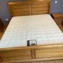 Solid Oak Super King Sleigh Bed With Mattress Image 5