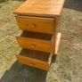 pine 3-Drawer bedside locker Image 2