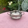 Pewter sugar bowl with glass insert Image 4