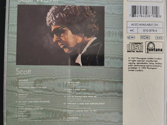 Scott Walker - Scott CD (1967) 90's Reissue Vocal Pop Rock EX+