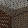 Bar Table with Storage Rack Brown 120x60x110 cm Poly Rattan Image 3