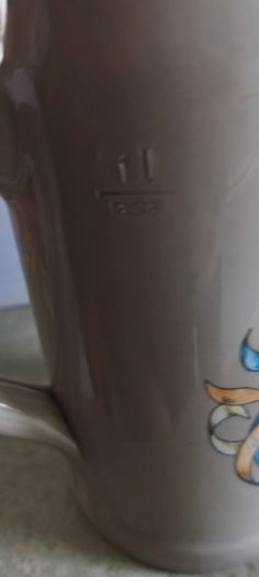 Steingut Bierkrug -1 Liter- von Brauerei Kitzmann, Erlangen