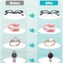 Ultrasonic Cleaner, 48000Hz Jewellery Cleaner Glasses Cleaner 660ML Clean Pod Gifts for Women Cleaning Set with Watch Stand for Jewelry Necklace Ring Glasses Image 4