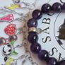 Thomas Sabo purple gemstone beaded charm carrier bracelet made with natural amethyst beads and an adjustable purple cord.Lovely condition Image 4