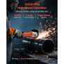 Angle Grinder, 114.3mm Electric Grinder Power Tool, 4.5Amps 12000RPM High-Speed Corded Angle Grinders with Adjustable Dust Guard for Metal Grinding, Cutting, Rust Removal Disc Not Included Image 2