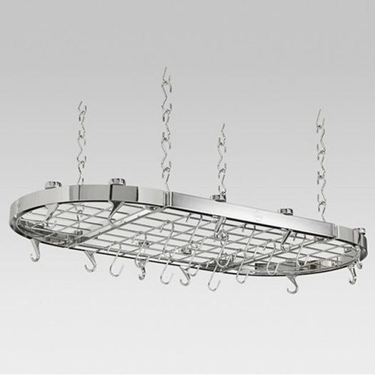 Hahn Chrome Metal Oval Ceiling Rack