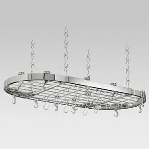 Hahn Chrome Metal Oval Ceiling Rack