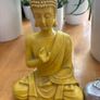 x3 Silver-finish meditating Buddha statues Image 4