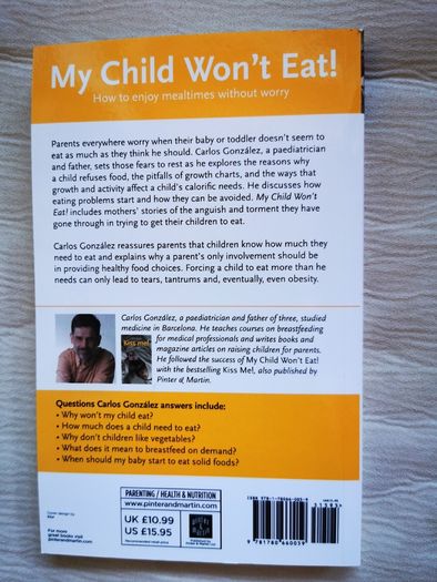 My child won't eat by Carlos Gonzalez, BRAND NEW, NEVER OPENED