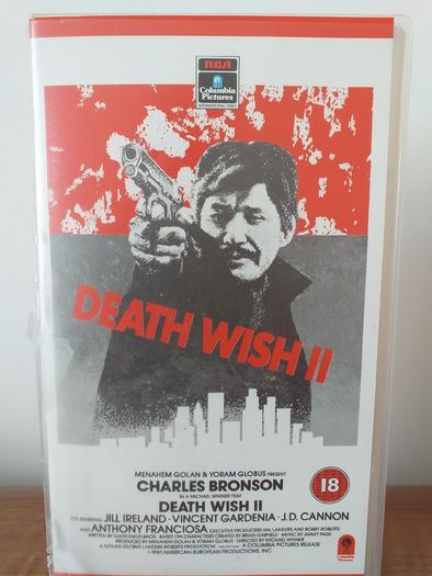 Death Wish Charles Bronson VHS Pal Video Cassette Tape Certificate 18 Year 1981