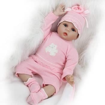 Realistic Reborn Dolls Baby Girl 22inch 55cm Soft Vinyl Silicone Real Life Baby Dolls Looking Newborn Reborn Dolls Toddler Baby Girl Toy Best Xmas Gift (FREE POSTAGE)