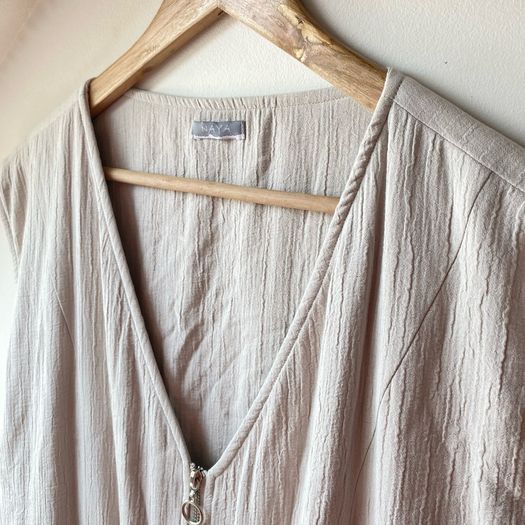 Naya Crinkle Waistcoat Sleeveless Jacket