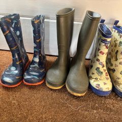3 Pairs Kids Wellies Junior 12