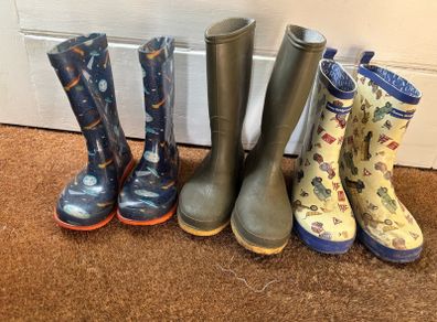 3 Pairs Kids Wellies Junior 12