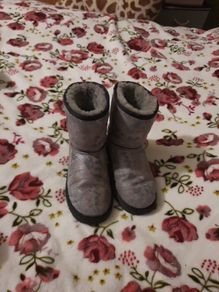 girls grey snake print ugg boots