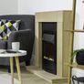 Zanussi 2KW Black Electric Inset Fire Stove with 2 Heat Settings, Timer and Remote Control Image 7
