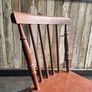 A set of 6 Victorian painted Elm stick back kitchen chairs. Image 7