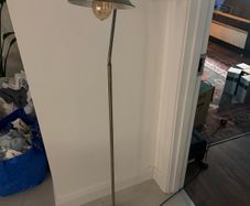 Brass floor lamp with Edison bulb