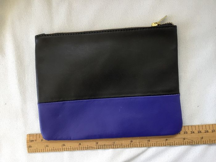 New Moss Copenhagen Twotone Leather Clutch Bag