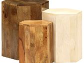 Coffee Table Set 3 Pieces Solid Mango Wood