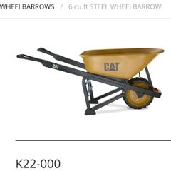 6 Cu Ft Steel Wheelbarrow