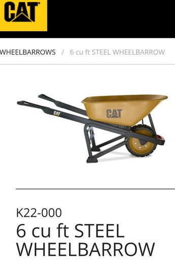 6 Cu Ft Steel Wheelbarrow