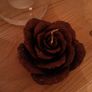 Rose flower candle with leopard print plate Image 4