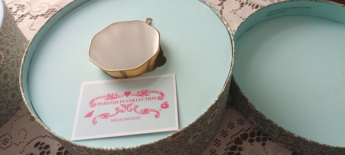 Wedgewood Harlequin Collection Yellow Butterfly Cup and Saucer