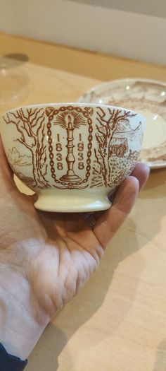 Vintage Teacup Pretoria Voortrekker Centenary 1838-1938 Porcelain Bowl. South Africa.