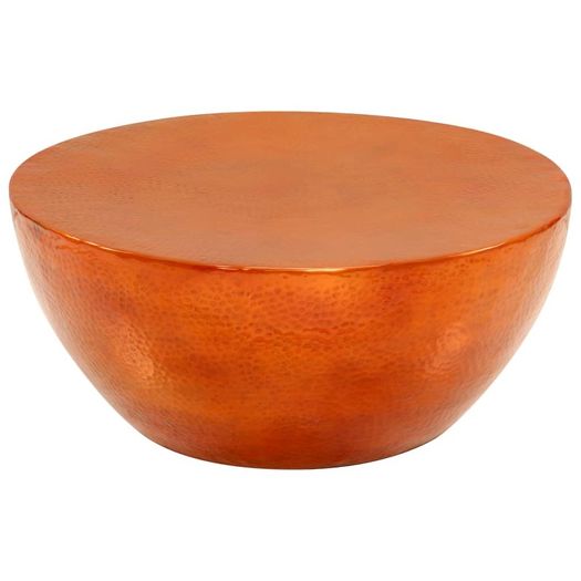 Coffee Table Hammered Aluminium 70x30 cm Copper