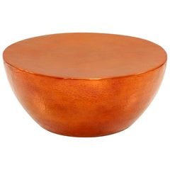 Coffee Table Hammered Aluminium 70x30 cm Copper
