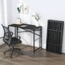 Small Folding Computer Desk 90 cm No Assembly Required, Black Writing Gaming Computer Desk for Small Spaces, Narrow Home Office Desk, Portable Camping Table Image 4