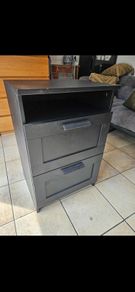 black ikea bedside table
