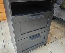 black ikea bedside table