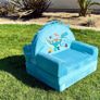Kids Sofa Bed, 2-in-1 Kids Folding Chair, 150cm Soft Crystal Velvet Toddlers Sofa Bed for Bedroom Livingroom, Playroom, Birthday Gift for Boys Girls Image 2
