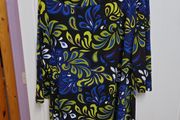 Yellow Blue Flower Dress