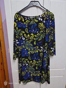 Yellow Blue Flower Dress