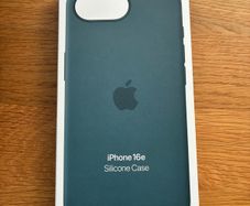 iPhone 16e silicone case lake green
