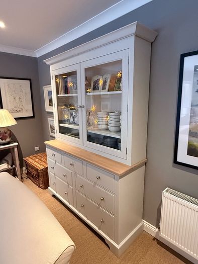 Neptune Chichester 5ft Glazed Grand Dresser Display Cabinet