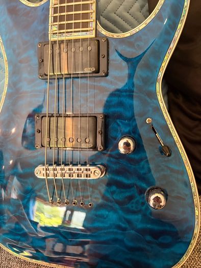 Esp Ltd Mh1000nt - Black Ocean (emg / Gotoh Upgrades)