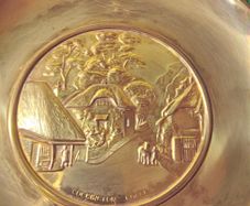 Vintage Brass Wall Plaque ( Cockington Forge )