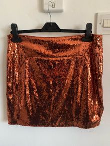 skirt copper sequins Diane von furstenberg