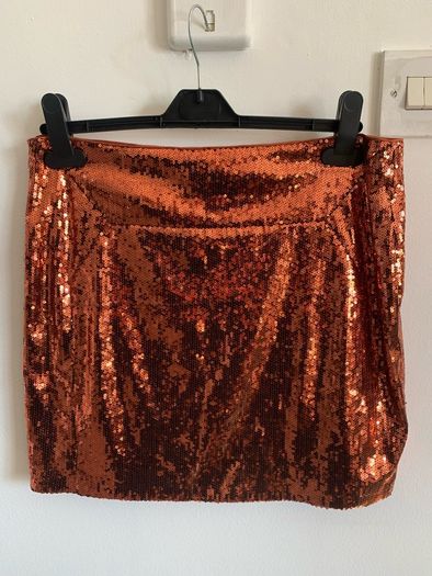 skirt copper sequins Diane von furstenberg