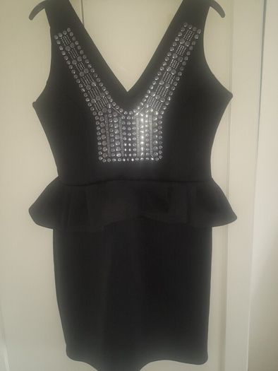 ladies peplum mini dress