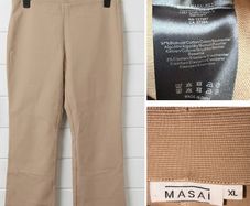 Masai Copenhagen designer wide leg camel trousers chic comfort stylish tan