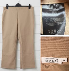 Masai Copenhagen designer wide leg camel trousers chic comfort stylish tan