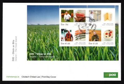 2015 Ireland Ireland The Food Island Commemorative Stamps Miniature Sheet An Post First Day Cover (FDC)